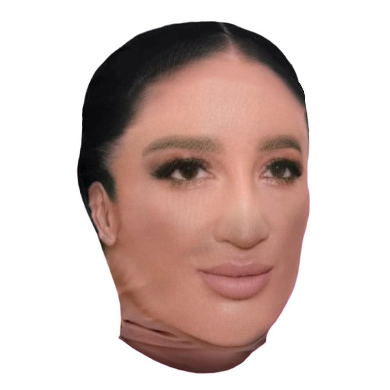 Double-sided printed spoof headgear, mesh face mask, funny internet celebrity emoji pack, full face mask headgear